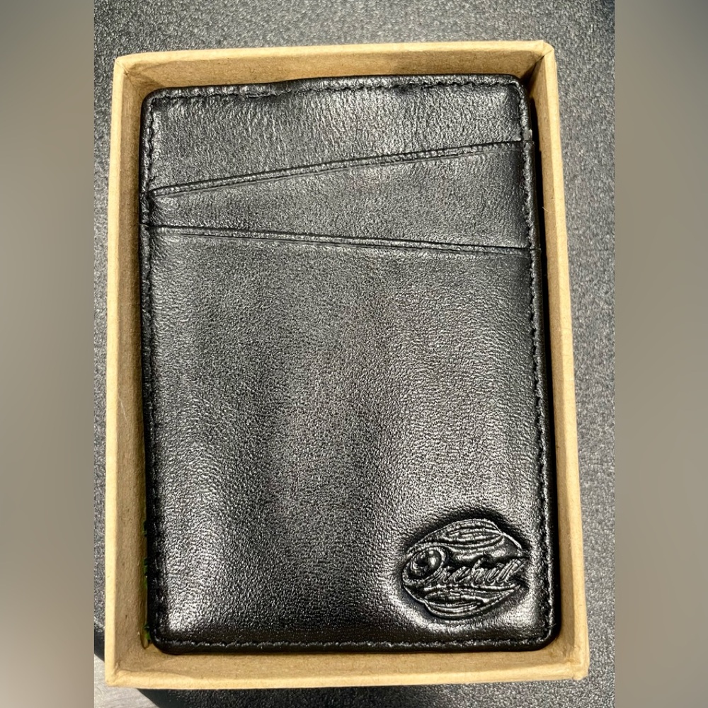 NIB - Orchill Boreal Black Leather Cardholder/Moneyclip